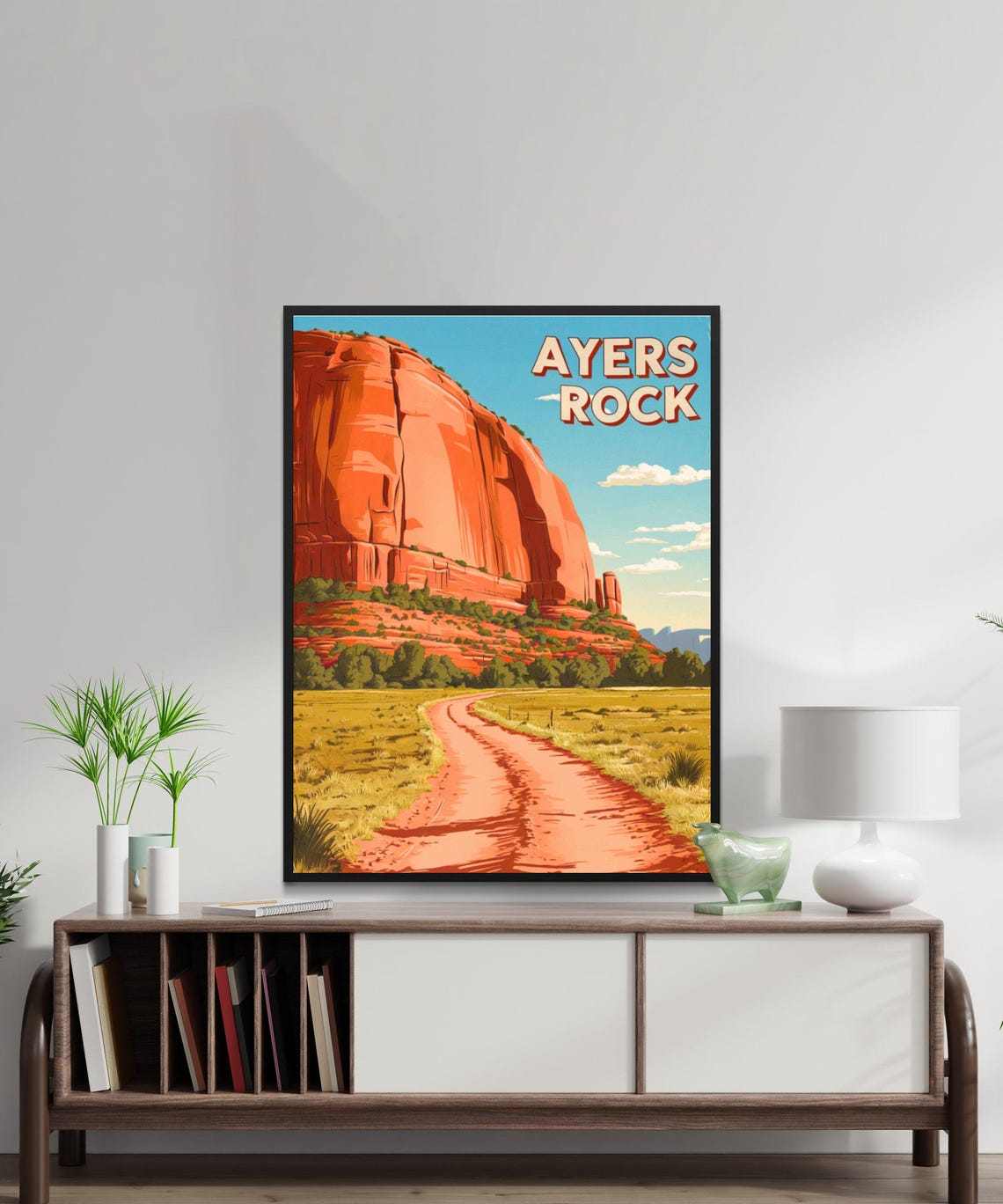 Ayers Rock Australia Vintage Outback Desert Uluru Travel Poster - Image 3