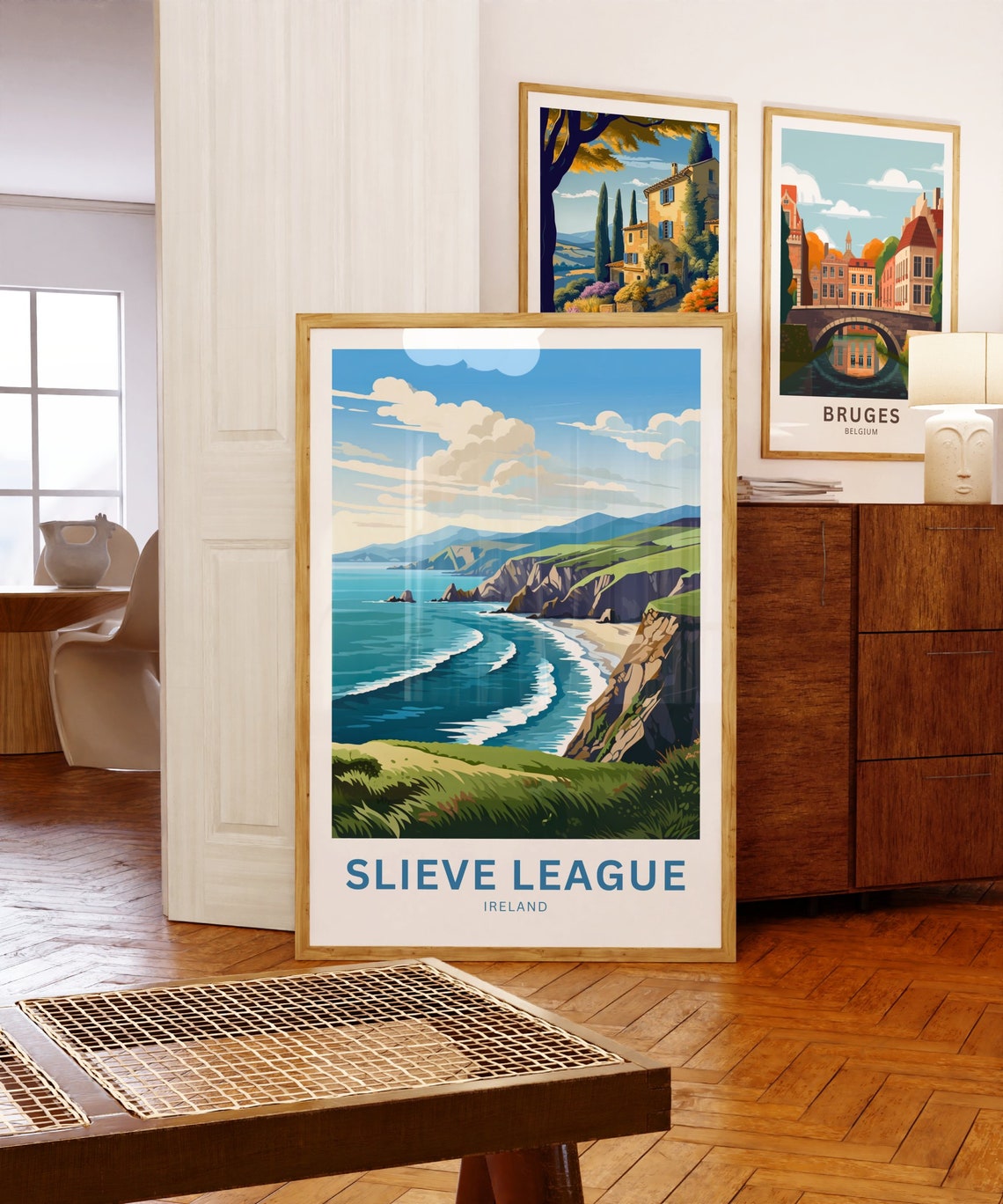 Slieve League Ireland Dramatic Sea Cliffs Coastal Waves Travel Poster - Image 5
