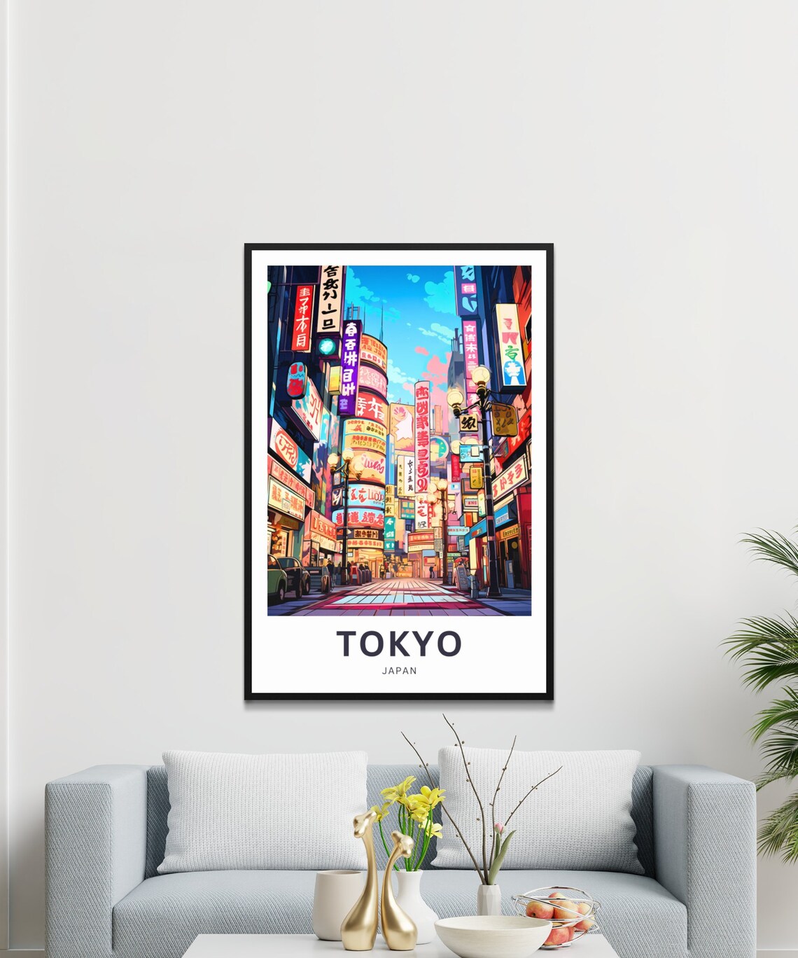 Tokyo Japan Neon Shopping Street Night Lights Custom Travel Poster - Image 3