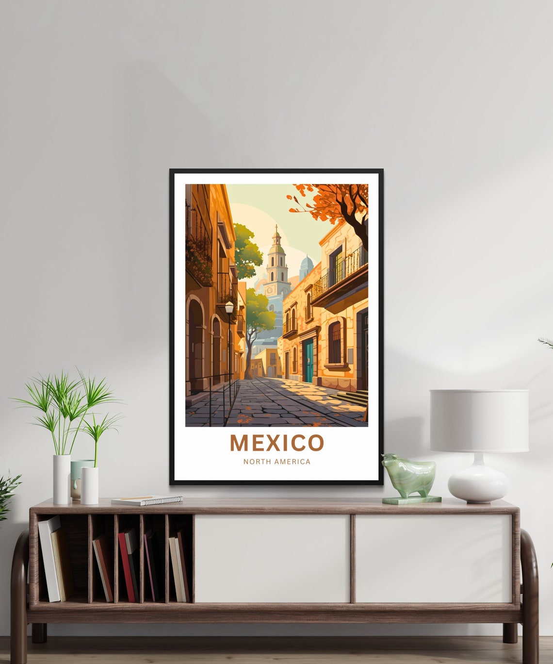 Mexico Travel Print Mexico Poster North America Wall Art Framed Present Gift North America Present - Image 3