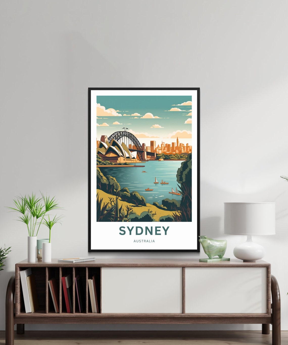 Personalized Sydney Australia Harbour Icons Custom Travel Poster - Image 2