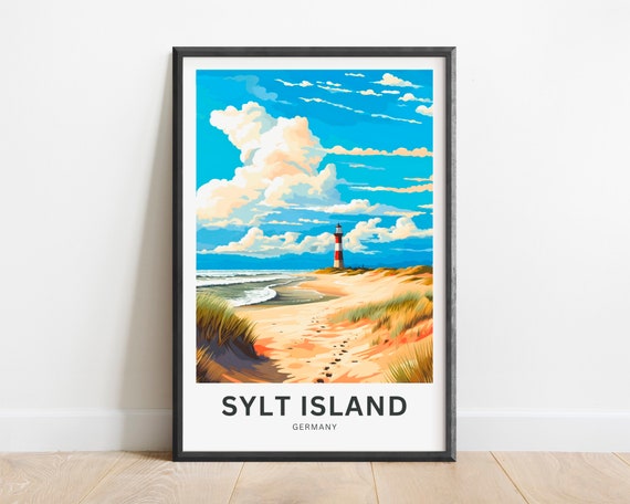 Sylt Island Travel Poster, Germany Place Print
