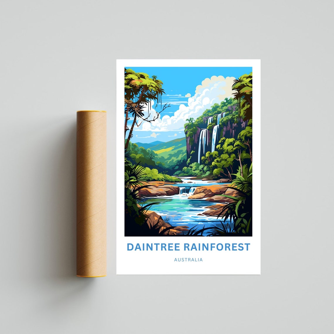 Daintree Rainforest Australia Falls Jungle River Travel Poster - Image 4