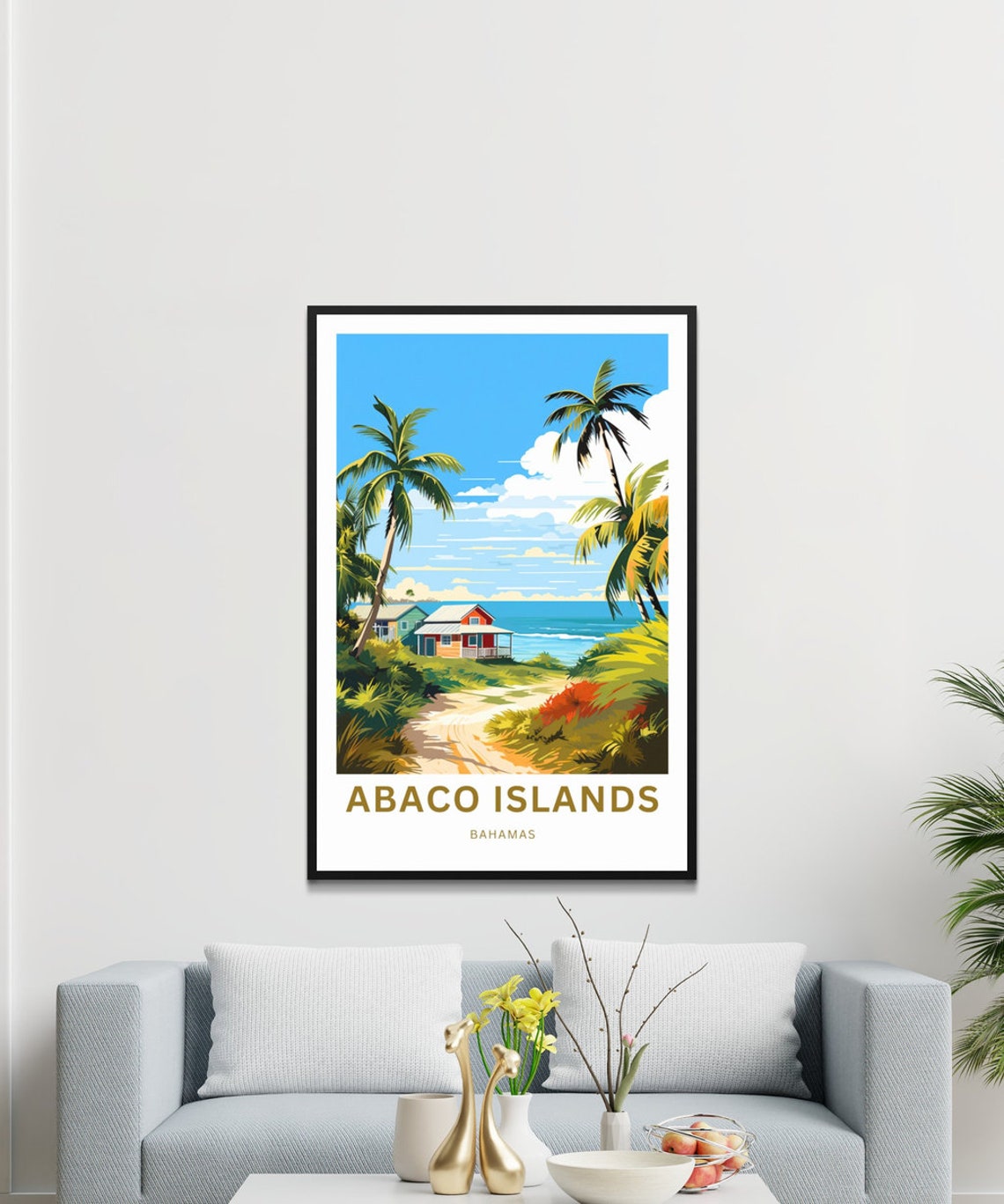Abaco Islands Travel Print Abaco Islands Poster Bahamas Wall Art Framed Present Gift Bahamas Present - Image 3