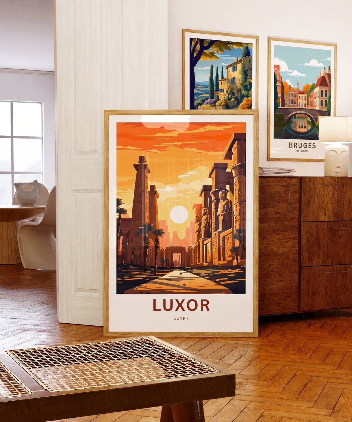 Luxor Travel Print Luxor Poster Egypt Wall Art Framed Present Gift Egypt Present Egypt Decor Custom Text Personalized - Image 5
