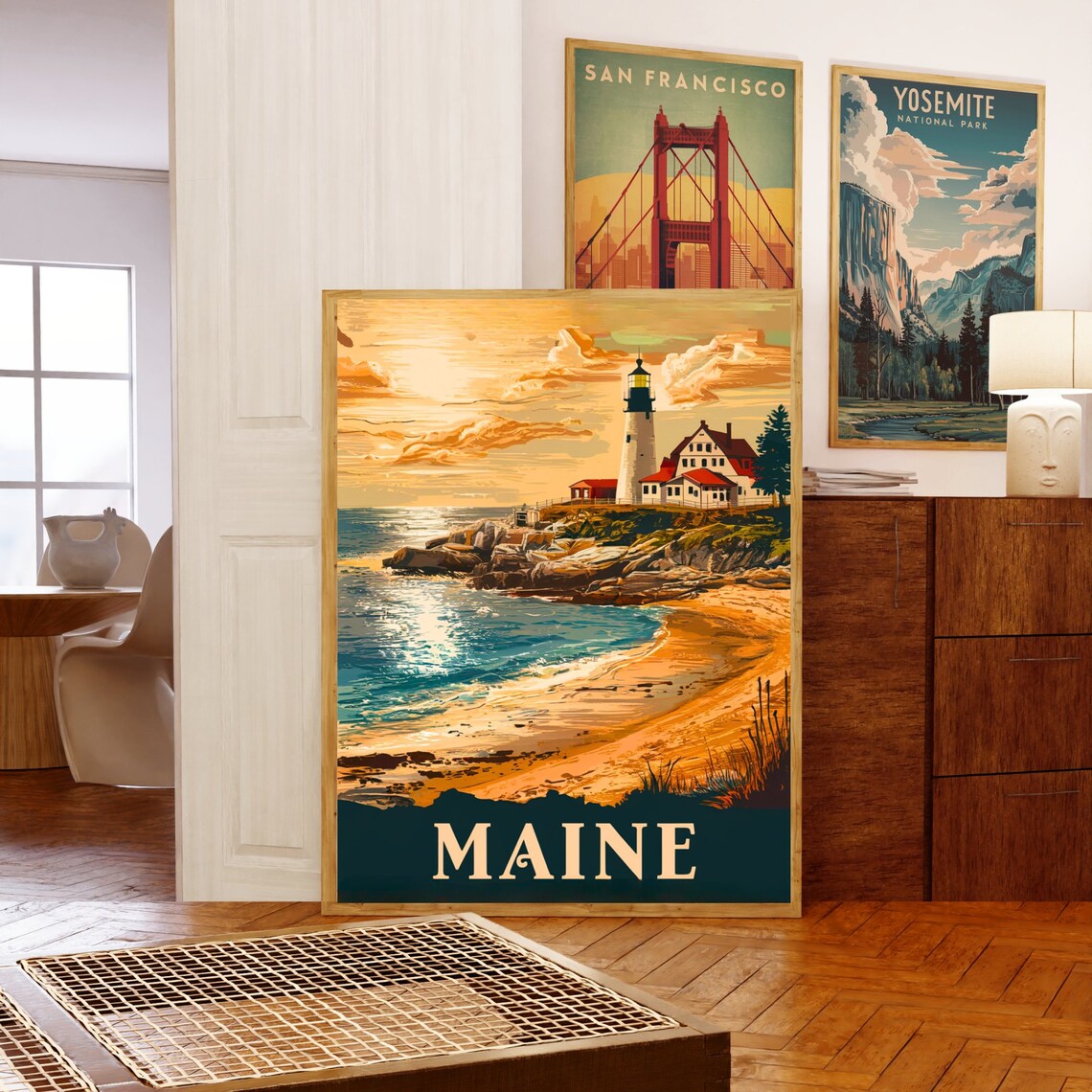 Maine Vintage Travel Poster, United States Travel Poster - Image 5