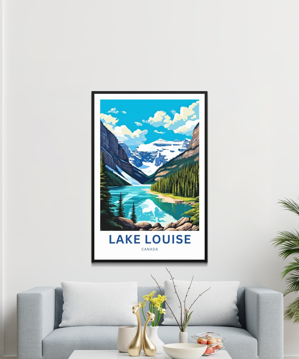 Personalized Lake Louise Travel Poster, Canada Wall Art - Image 3