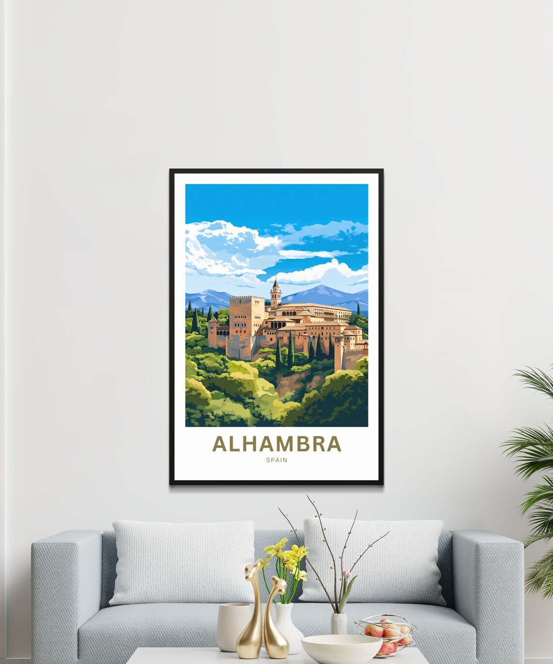 Alhambra Travel Poster, Spain Wall Art - Image 3