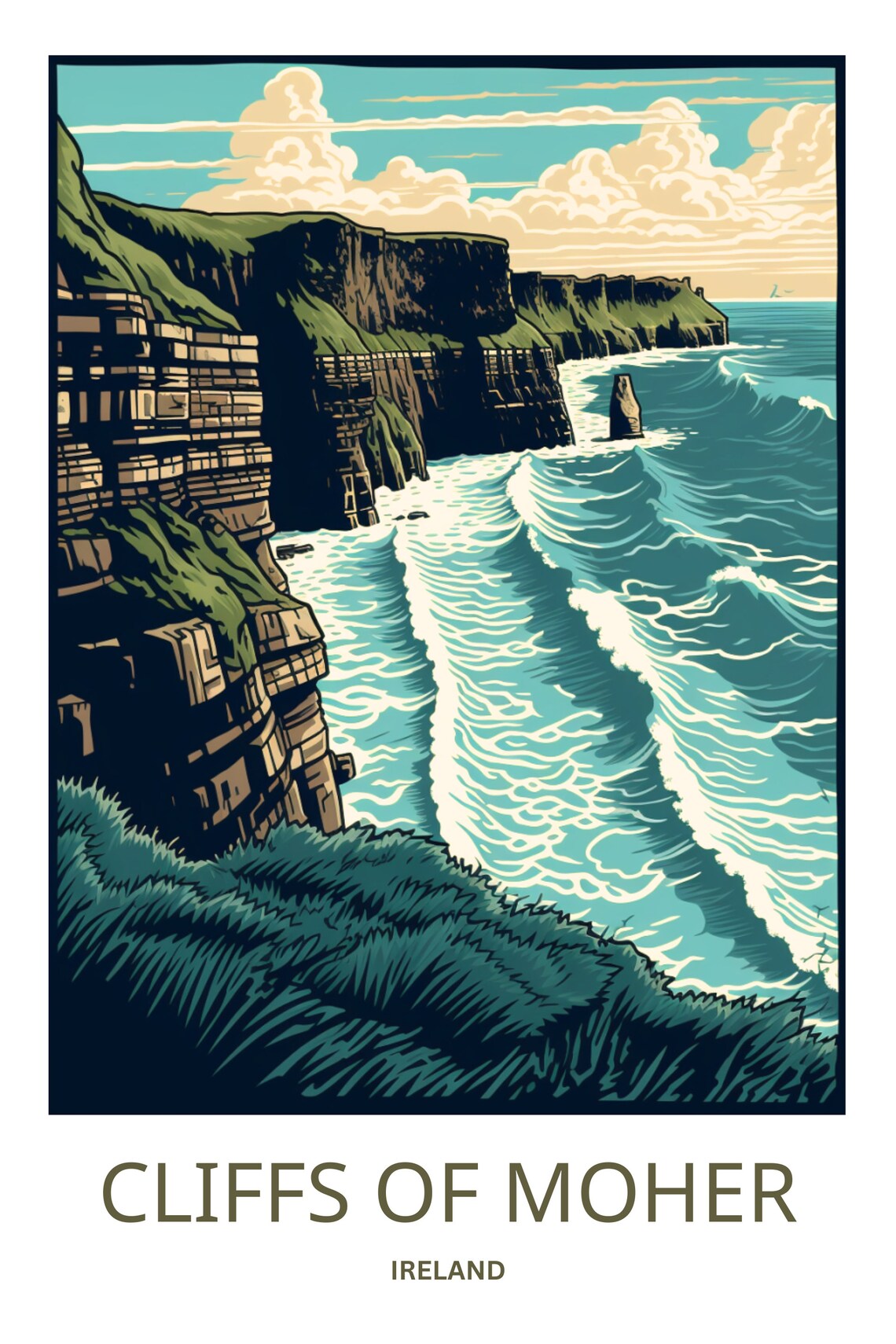 Cliffs Of Moher Wild Atlantic Travel Poster - Image 4