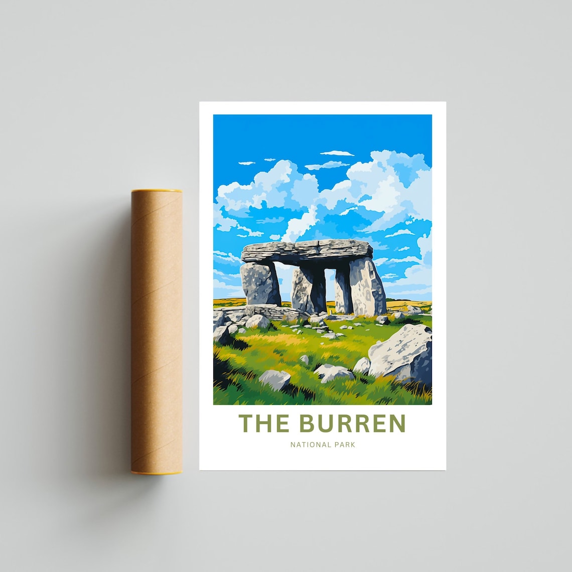 The Burren National Park Ireland Ancient Dolmen Travel Poster - Image 4