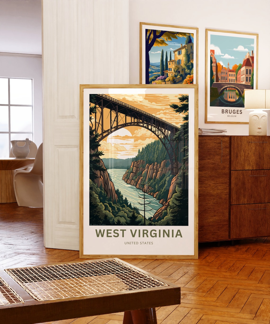 West Virginia Travel Poster, United States Wall Art - Image 5