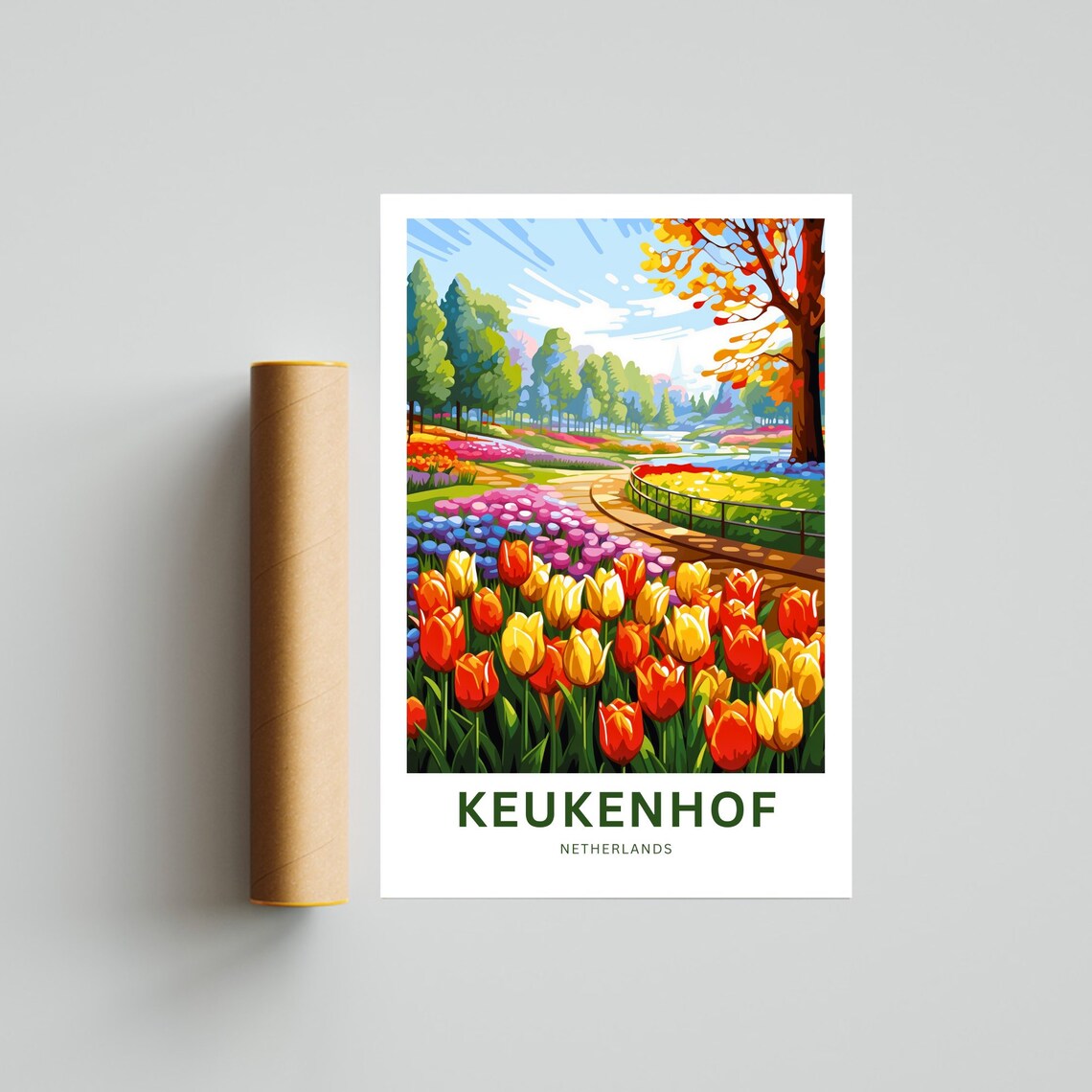 Keukenhof Travel Poster, Netherlands Wall Art Print - Image 4