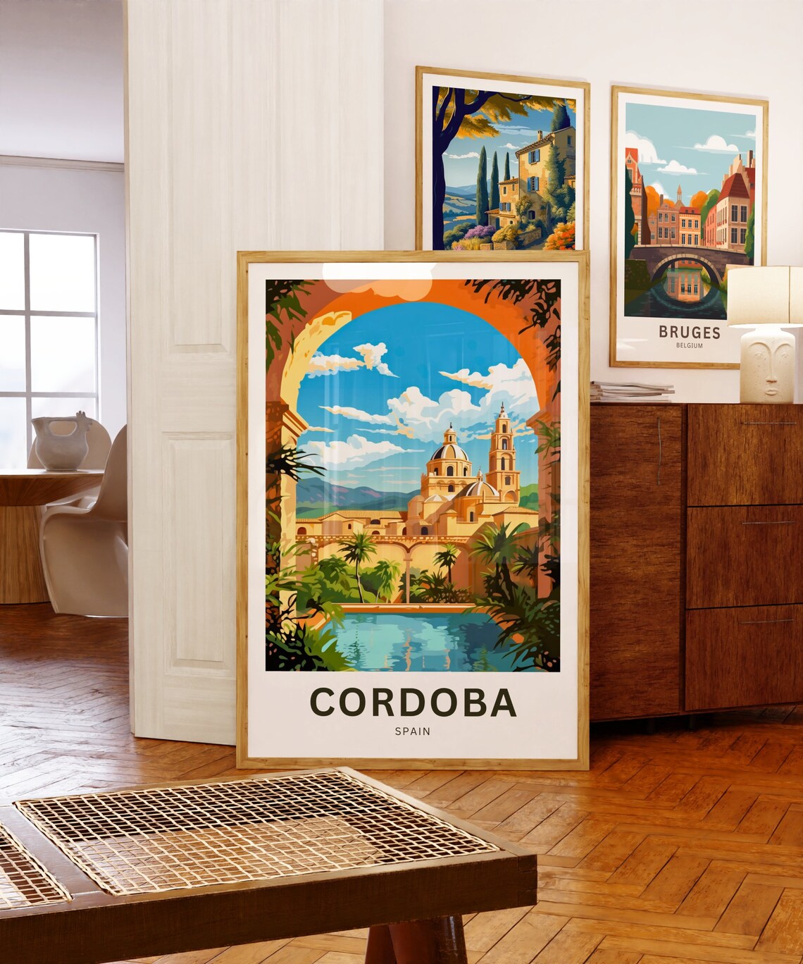 Cordoba Spain Mosque Cathedral Arch Garden Vintage Travel Poster - Image 5