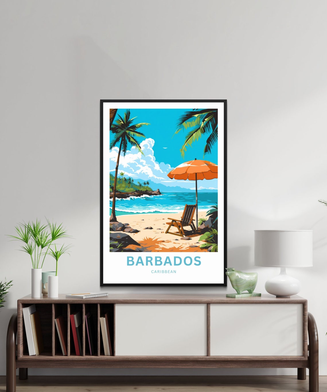 Barbados Travel Print Barbados Poster Caribbean Wall Art Framed Present Gift Caribbean Present - Image 2