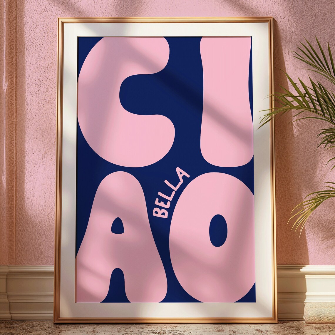 Ciao Bella Bold Preppy Typography Art Print