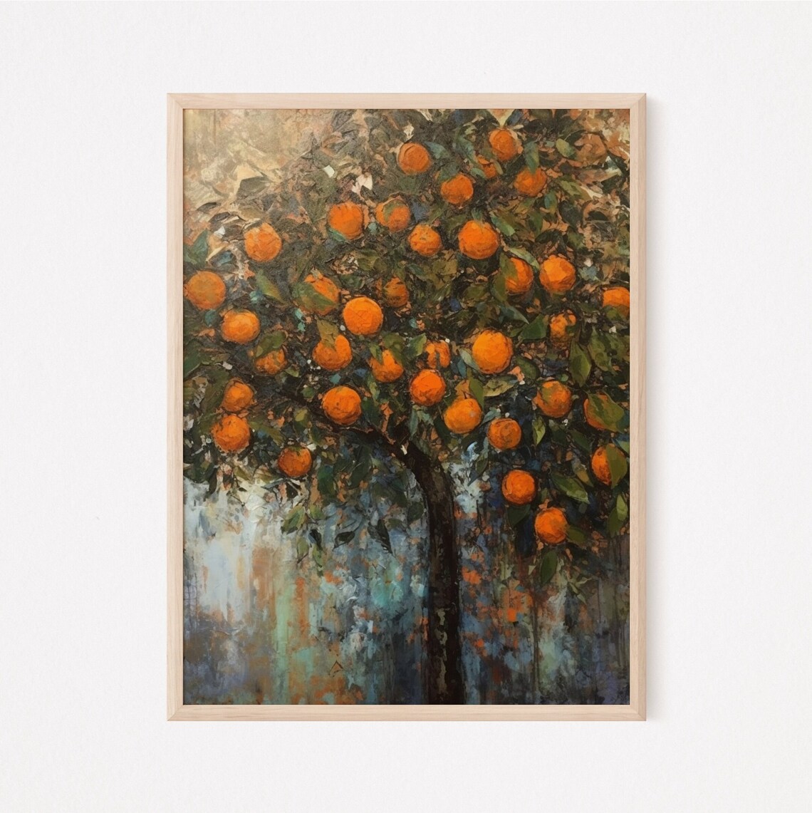 Orange Tree Vintage Oil Painting, Kitchen Art Print - Image 2