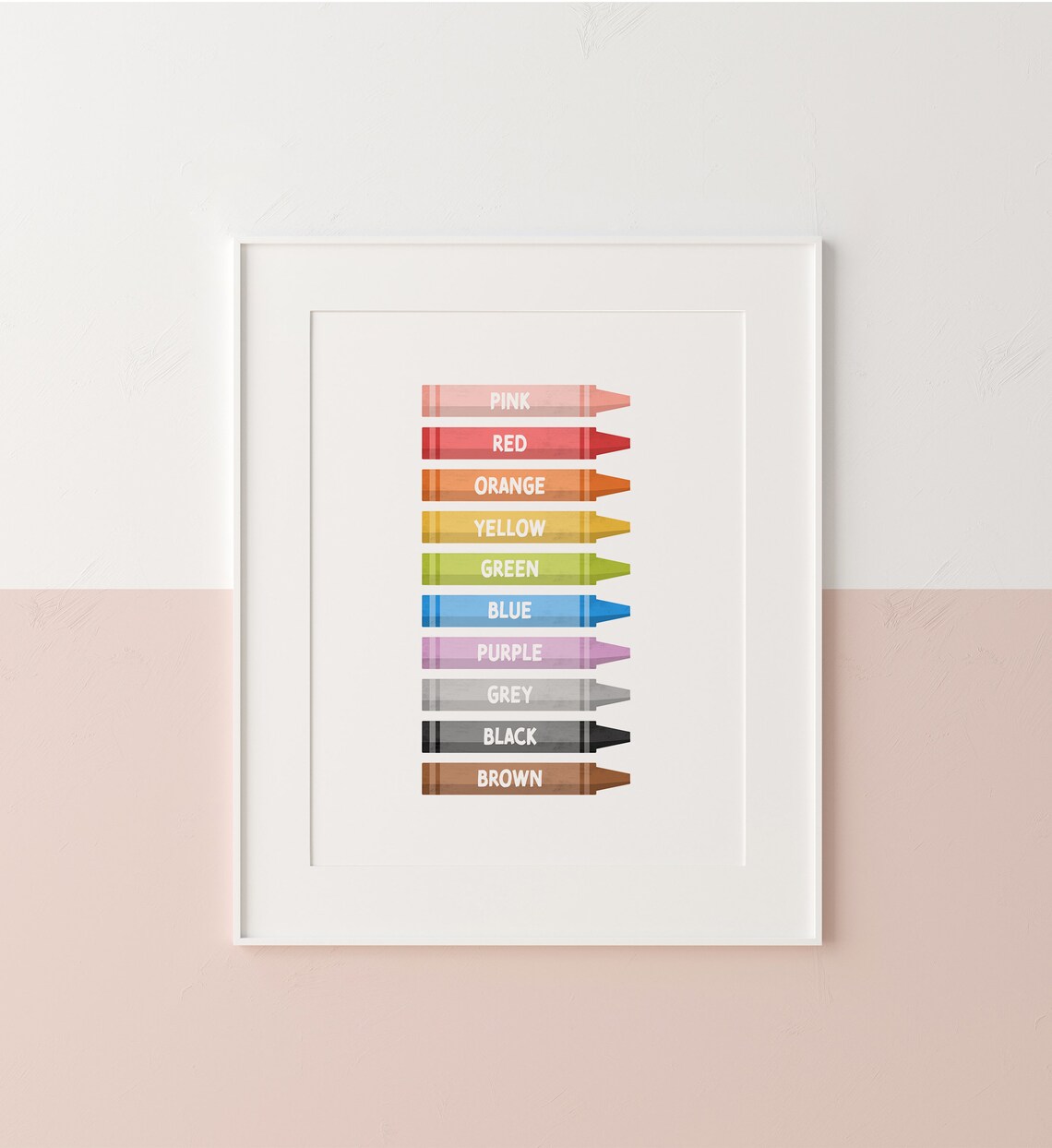 Colors Educational Poster, Classroom Learning Art Print