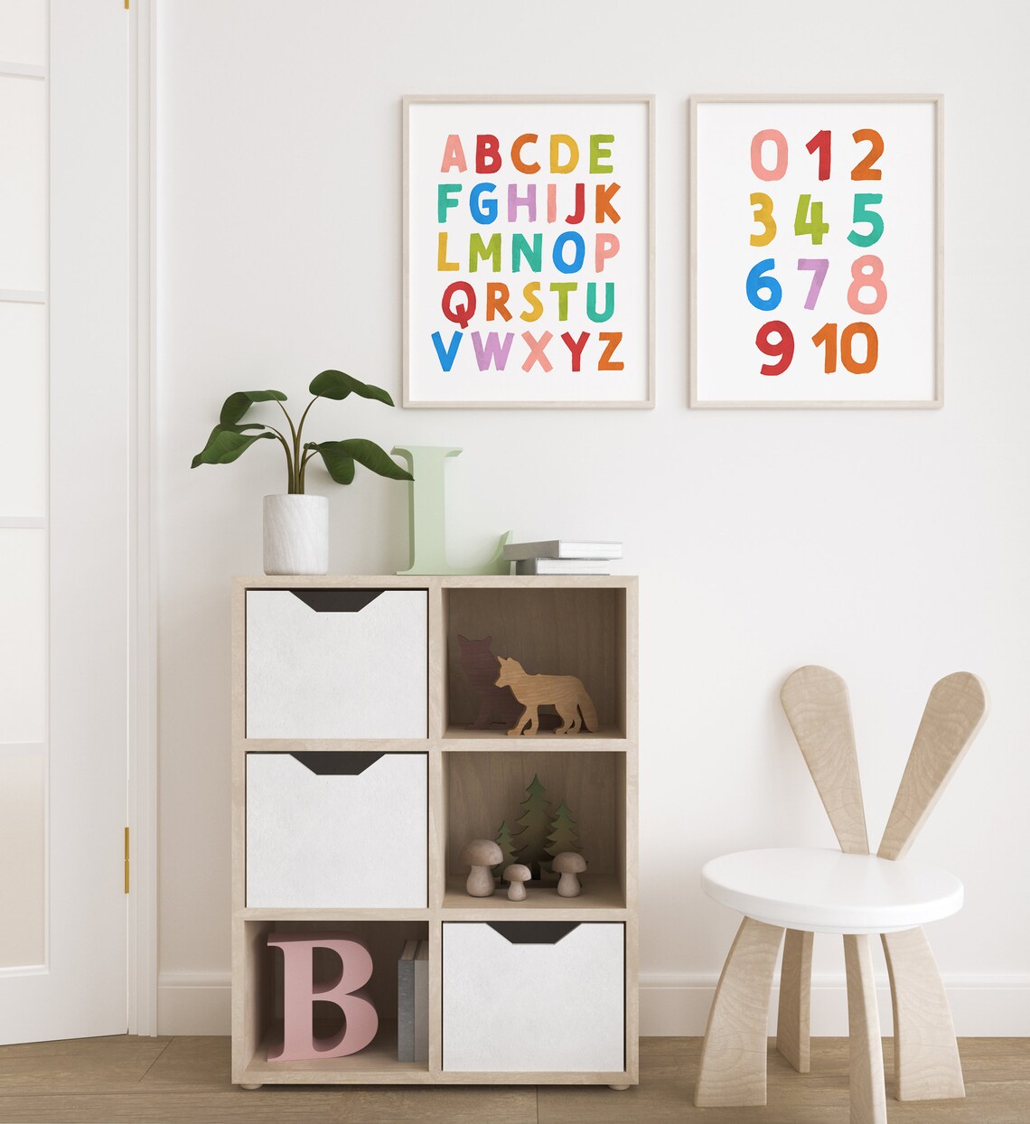 Rainbow Alphabet And Numbers Nursery Art Print - Image 3