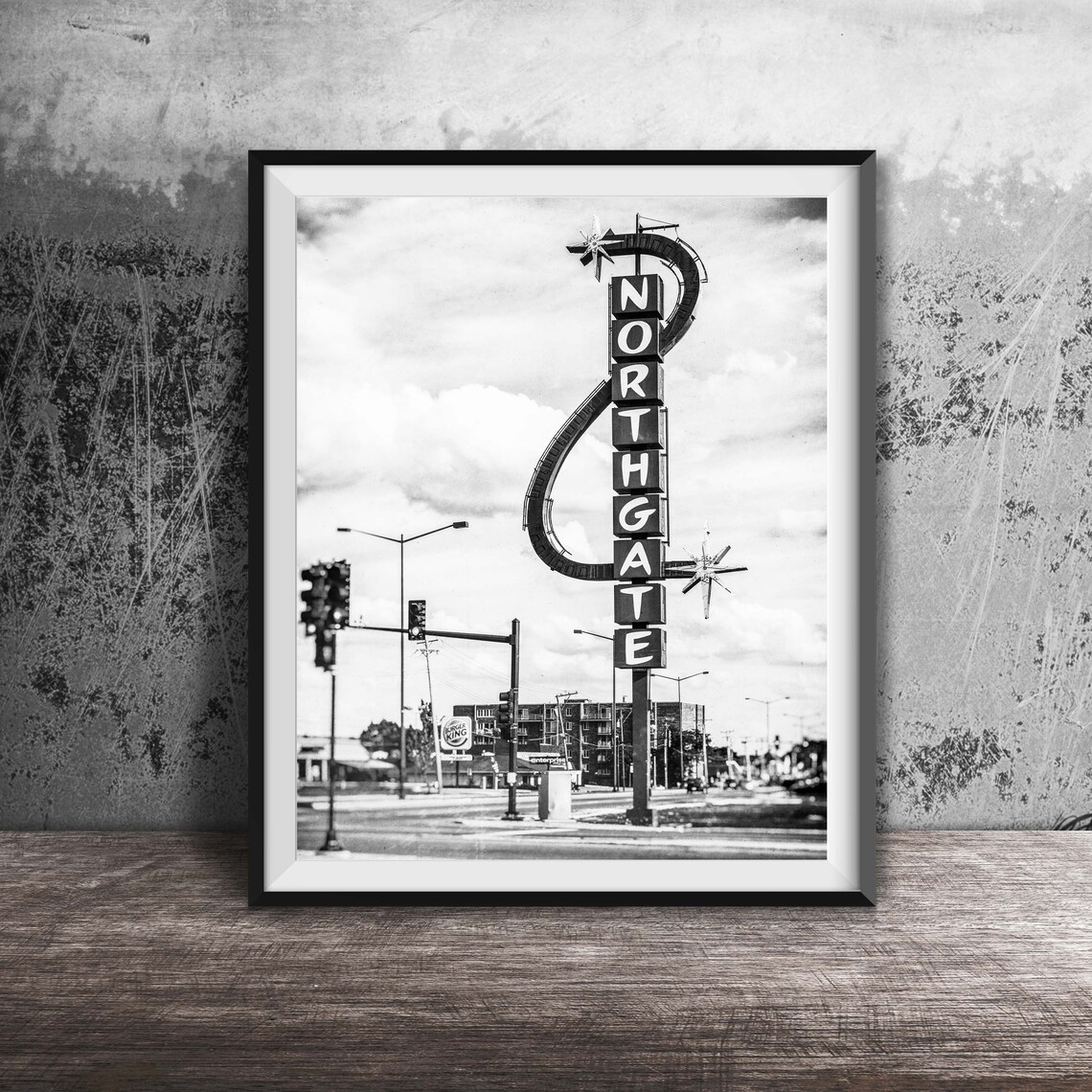 Aurora Illinois Chicagoland Sign, Northgate Art Print - Image 4