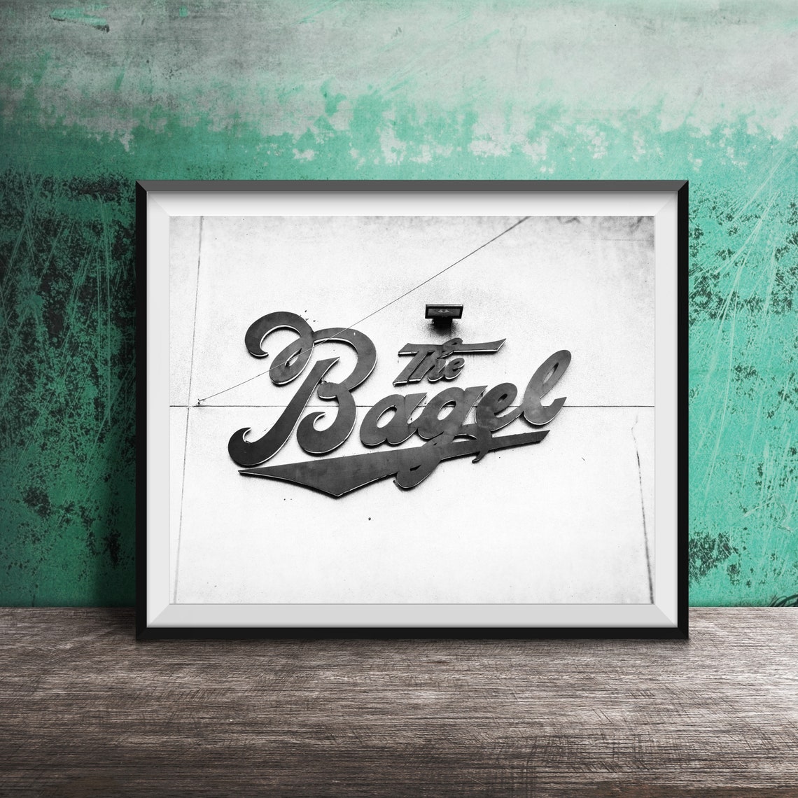 The Bagel Diner Lincoln Park Chicago Red Script Wall Sign Poster - Image 2