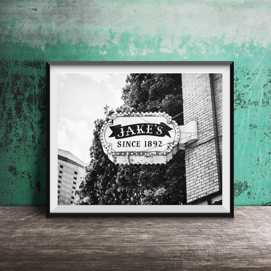 Jake's Since 1892 Vintage Bulb Sign Portland Photography Poster - Image 2