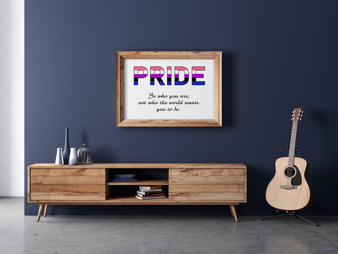 Genderfluid Pride Flag LGBTQ Affirmation Quote Be Who You Are Poster - Image 2