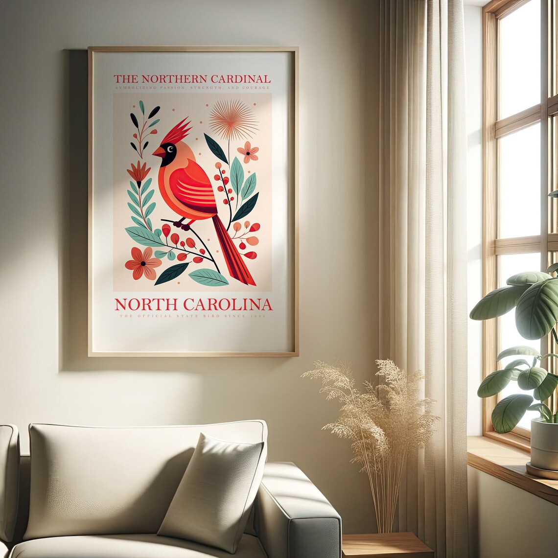 North Carolina State Bird Cardinal Art Print