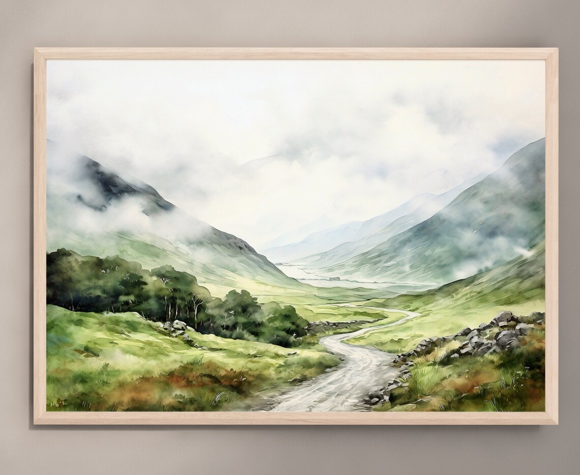 Irish Road Ring Of Kerry Landscape Art Print - Image 3
