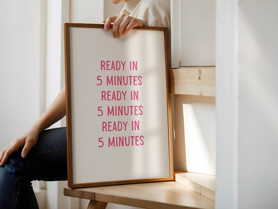 Pink Bathroom Print Funny Bathroom Quote Girls Bathroom Art Poster Fun Bathroom Wall Decor Art Cute Gift For Her