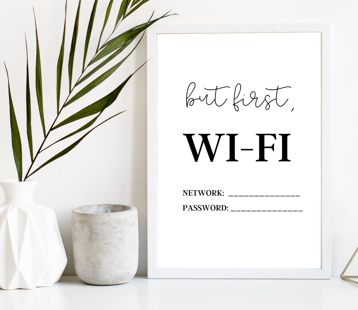 But First Wifi Guest Password Fill In Network Room Home Poster - Image 4
