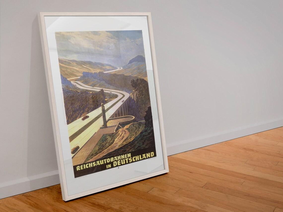 Reichsautobahnen in Deutschland 1939 German Autobahn Highway Poster - Image 4