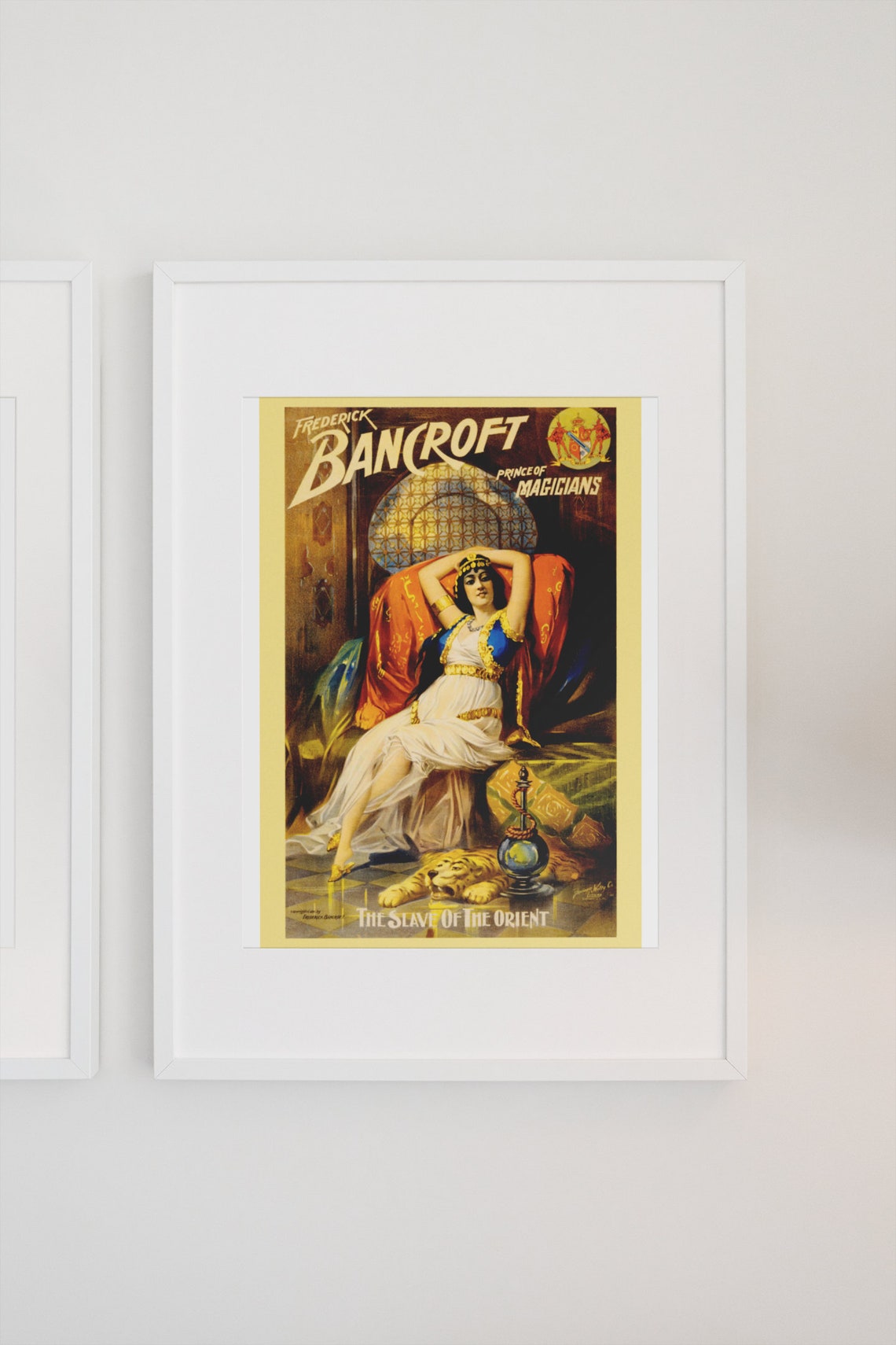 Frederick Bancroft Slave of the Orient 1890s Vintage Magic Poster - Image 3
