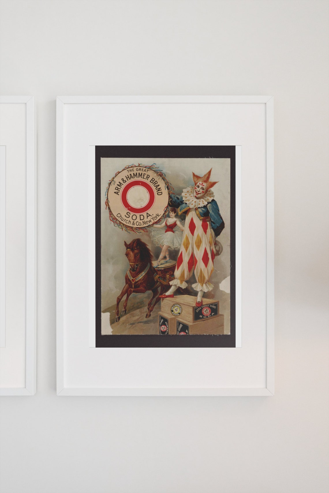 Classic Arm and Hammer Vintage Clown Circus Baking Soda Poster - Image 3