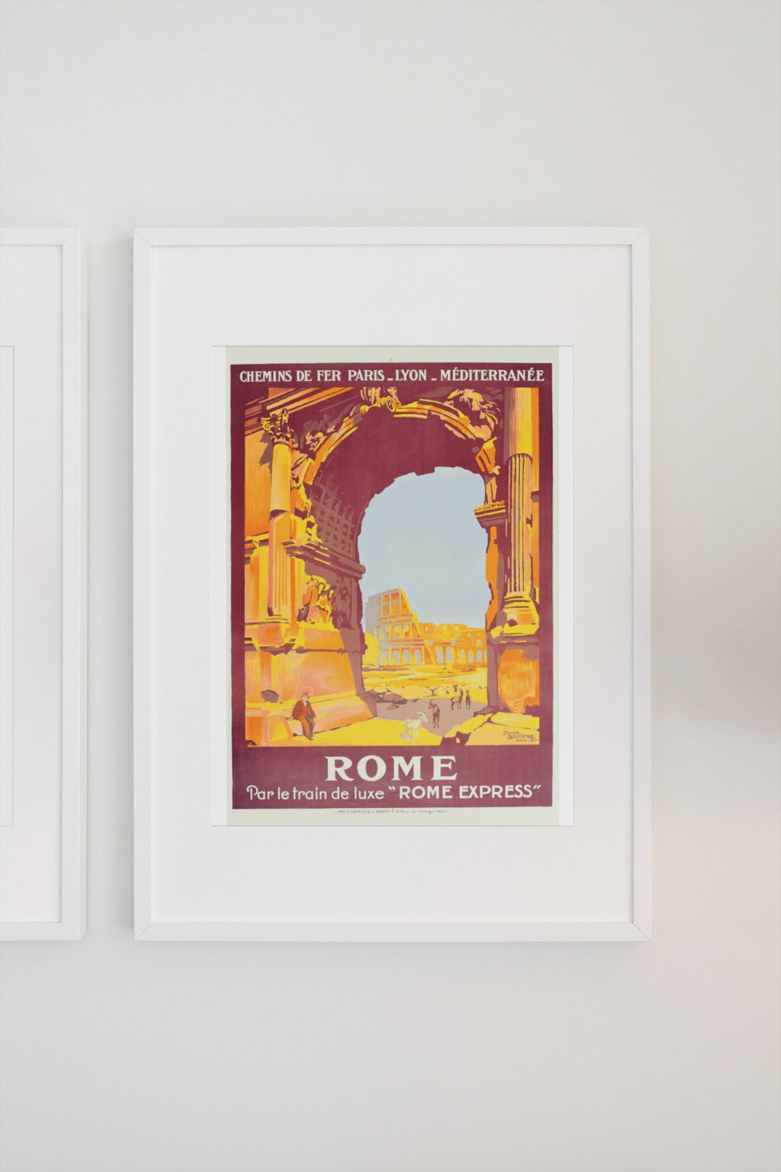 1920s Arch Of Titus Rome Vintage Style Italian Travel Poster Classic Collection Art Print For Gifts And Wall Art Dcor - Image 3