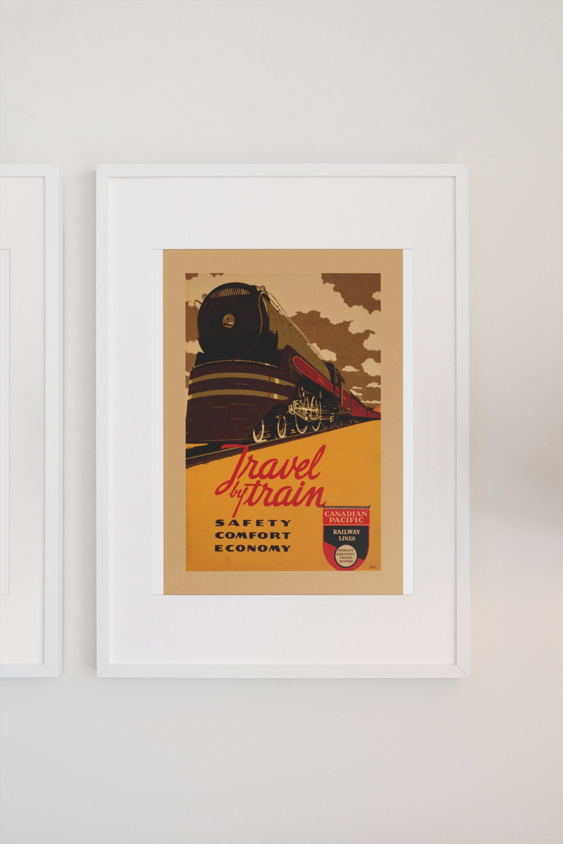 Canadian Pacific Streamlined Locomotive Travel by Train Poster - Image 3