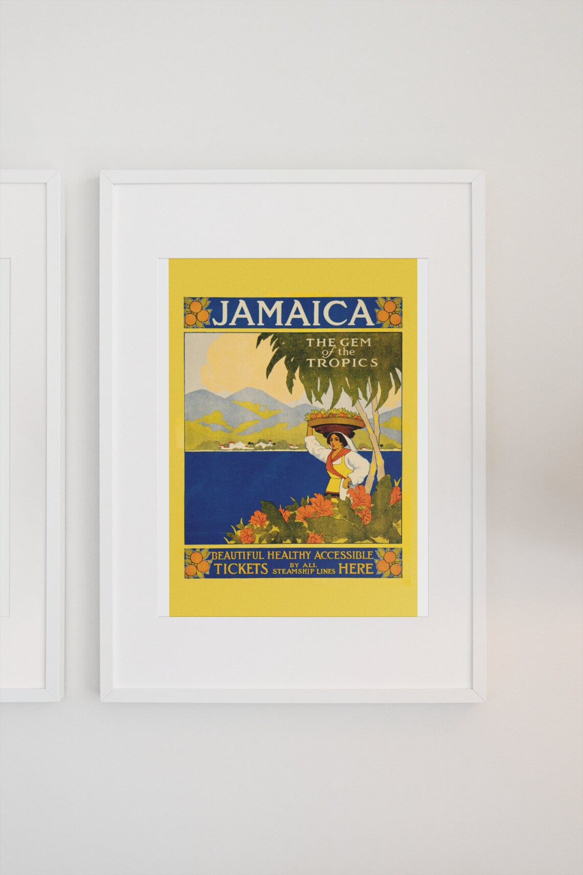 Jamaica The Gem of the Tropics Caribbean Vintage Travel Poster - Image 3