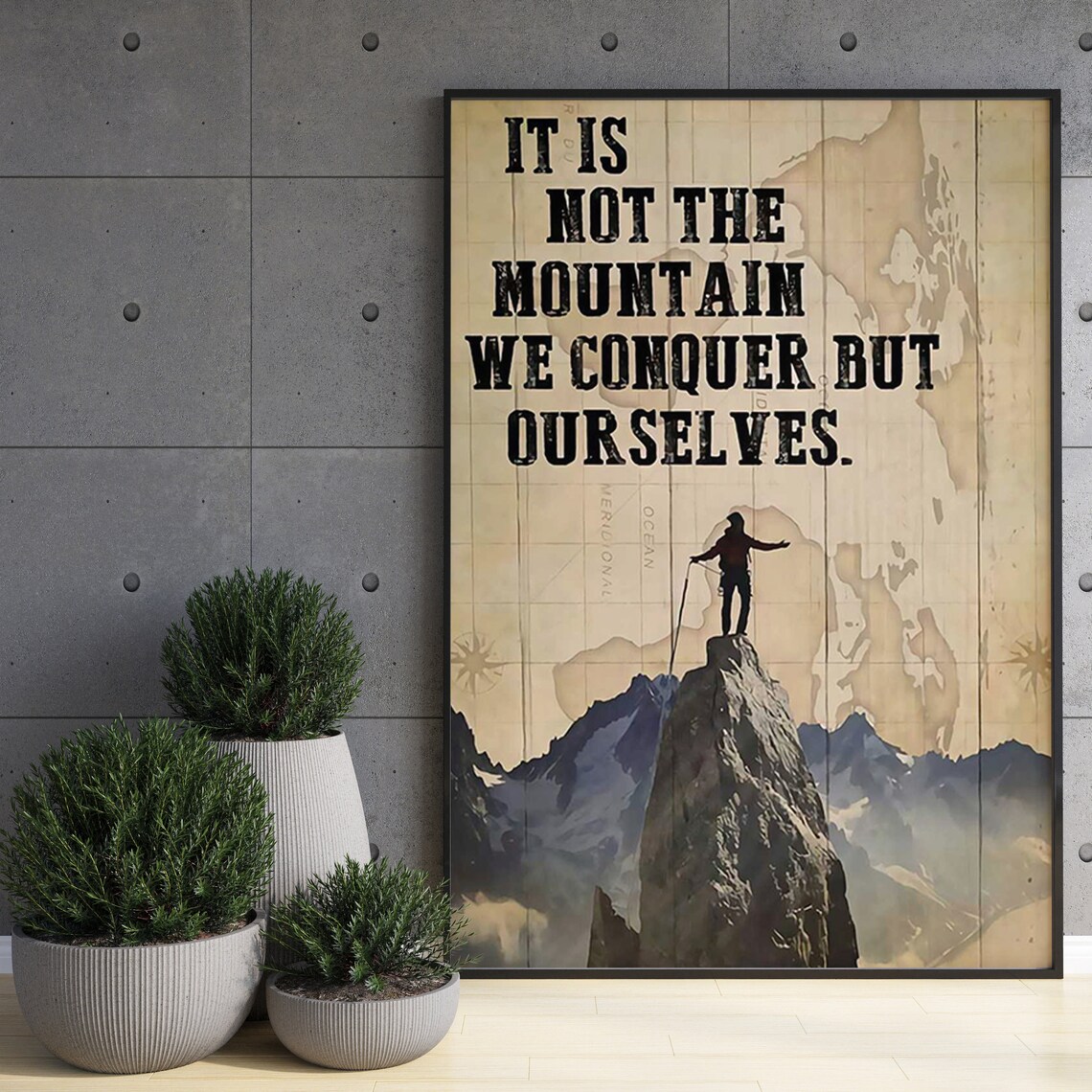 Climbing Quote Art Print, Mountain Climber Gift - Image 3