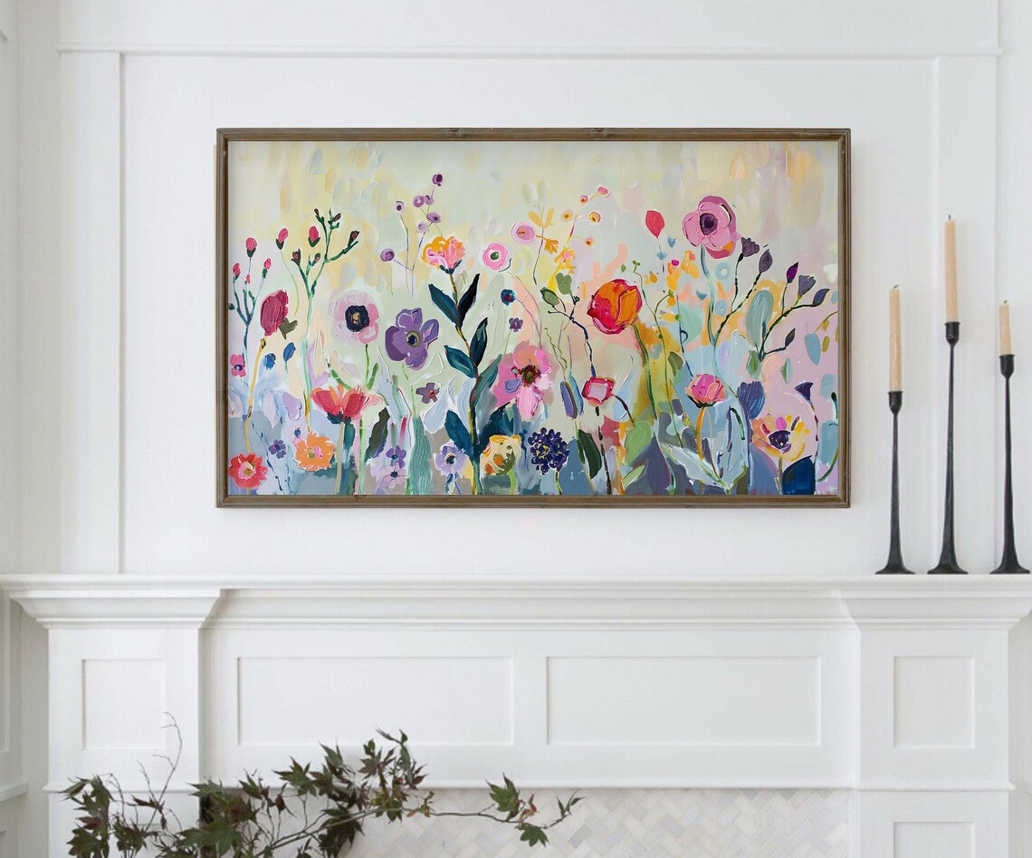 Spring Wildflower Boho Flowers Art Print - Image 4
