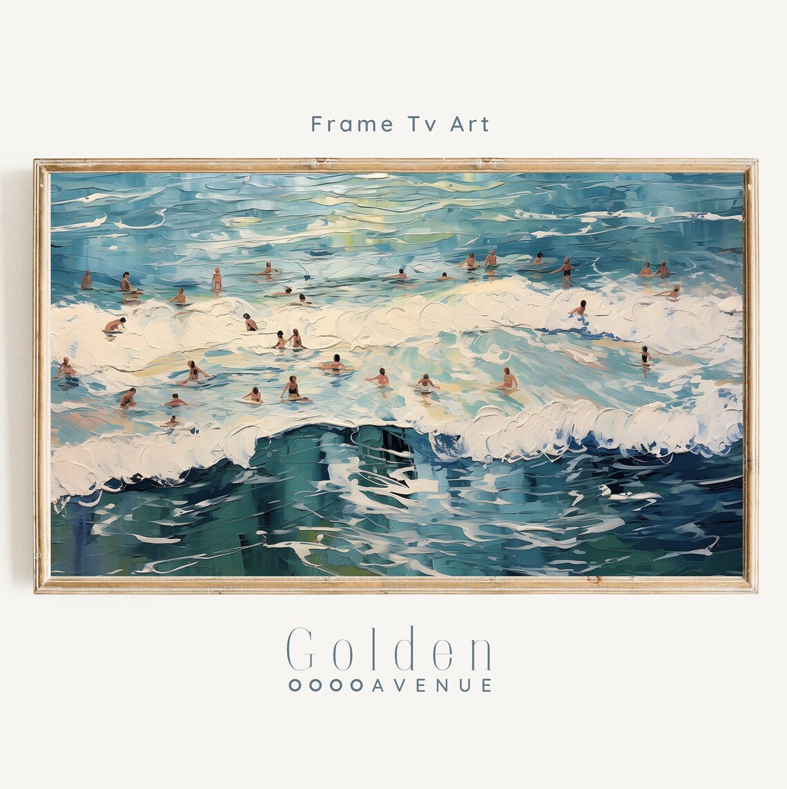 Abstract Summer Seascape Swimming Pop Art Poster