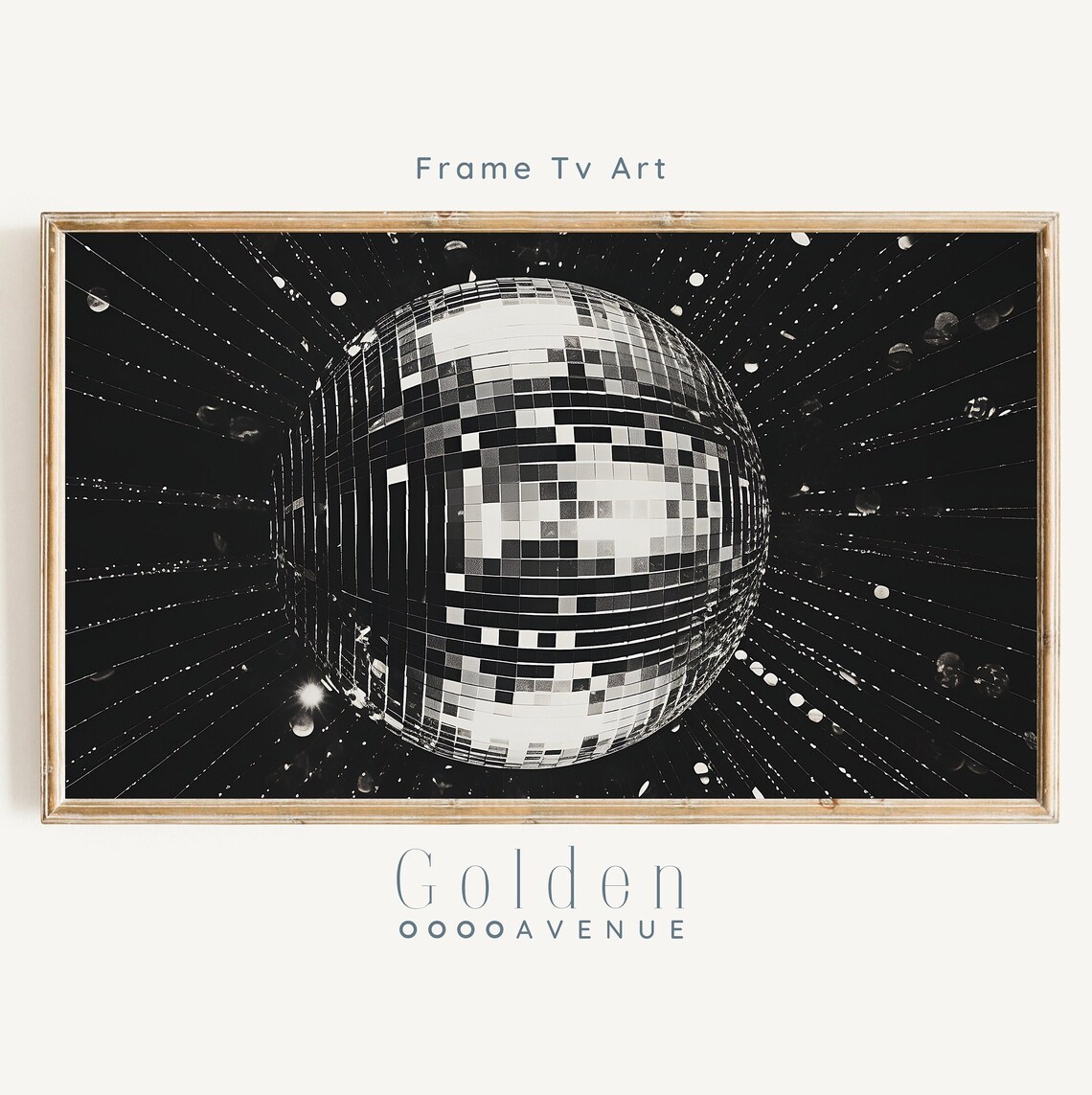 Disco Ball Silver Pop Modern Birthday Poster