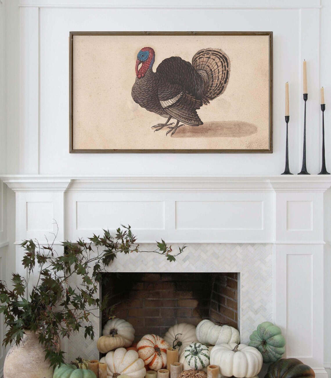 Thanksgiving Turkey Vintage Fall Art Print - Image 3