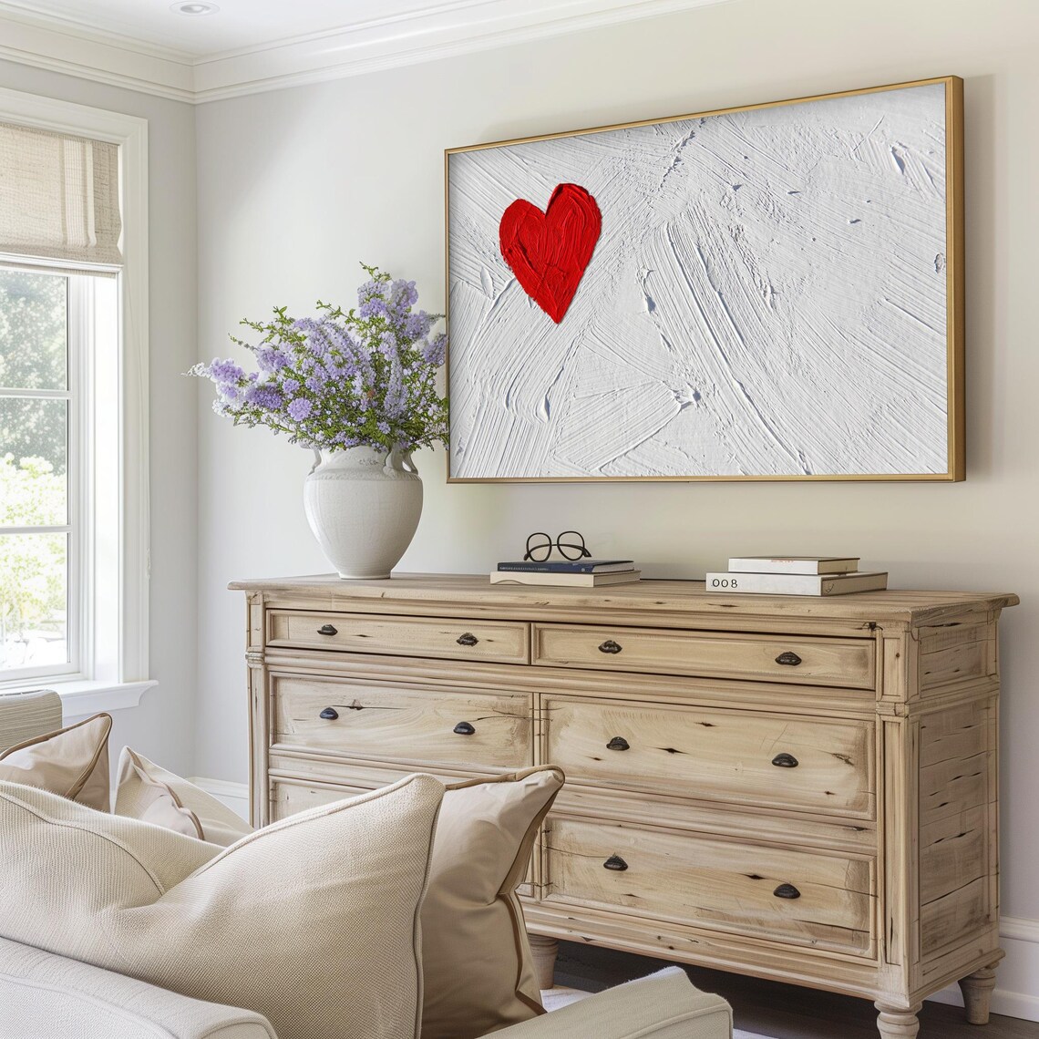 Valentines Day Heart Abstract Minimalist Art Print - Image 4