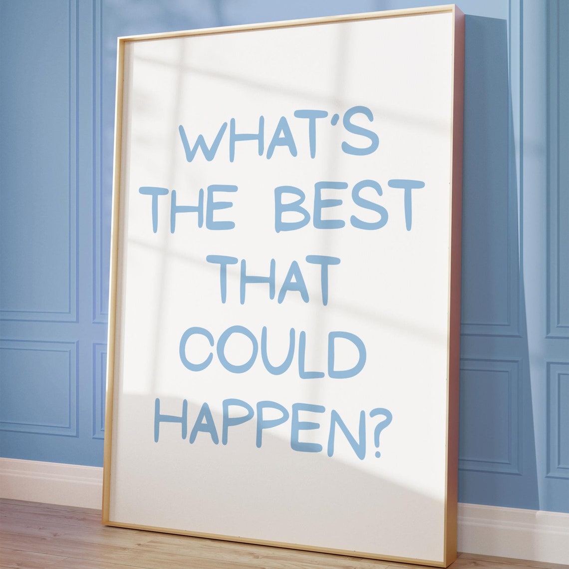 Whats The Best That Could Happen Wall Art Uplifting Quote Print Daily Affirmation Poster Positive Reminder Wall Art - Image 4