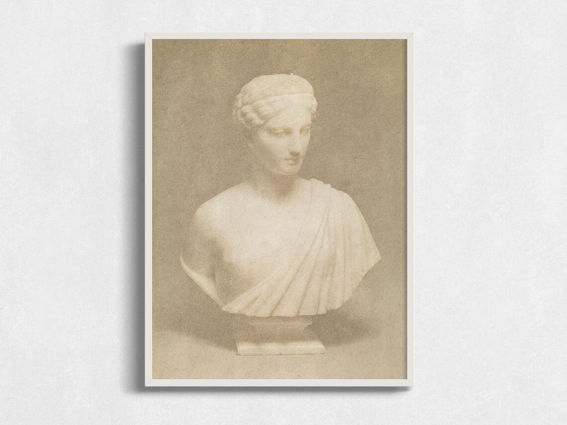 Greek Bust Art Print, Classical Sculpture