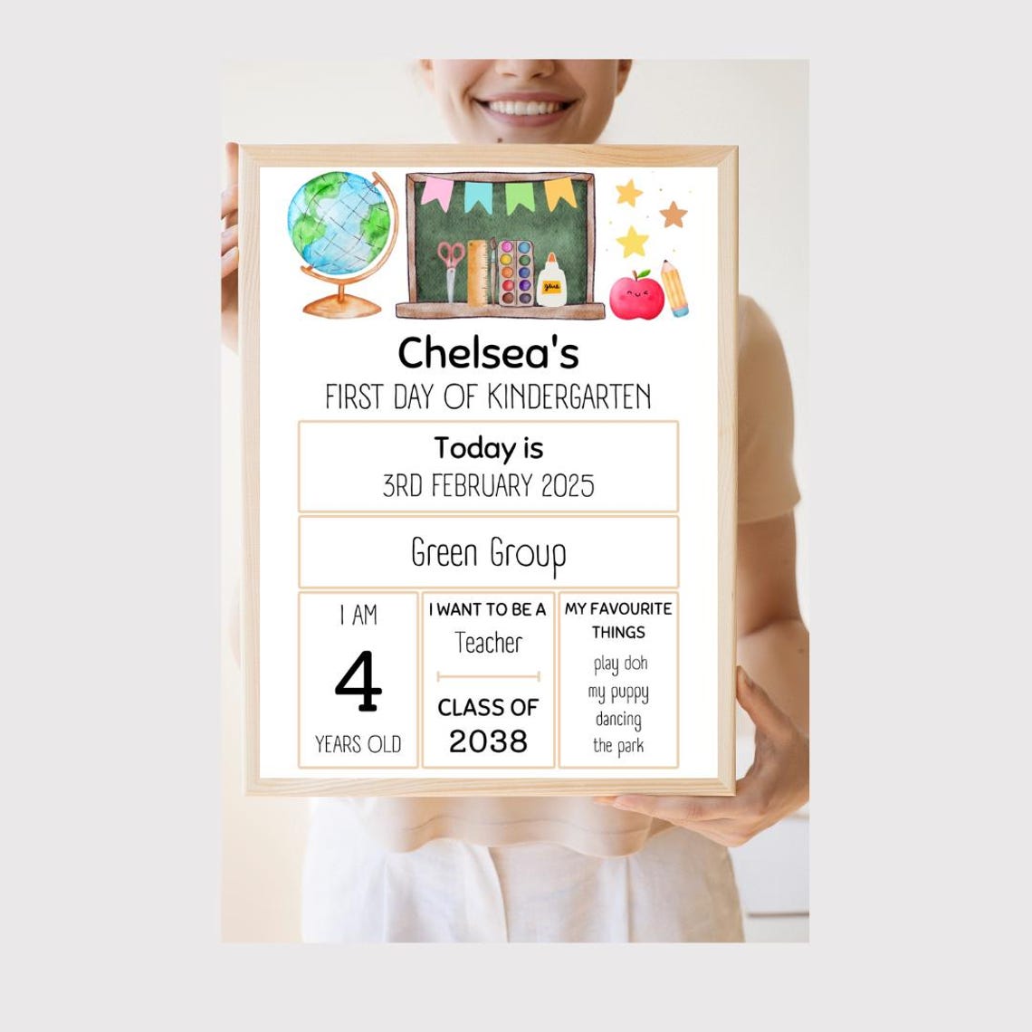 Editable First Day Of Kindergarten Sign Back To School Sign Last Day Of School Sign First Day Of School Sign First Day Of Preschool Sign - Image 4