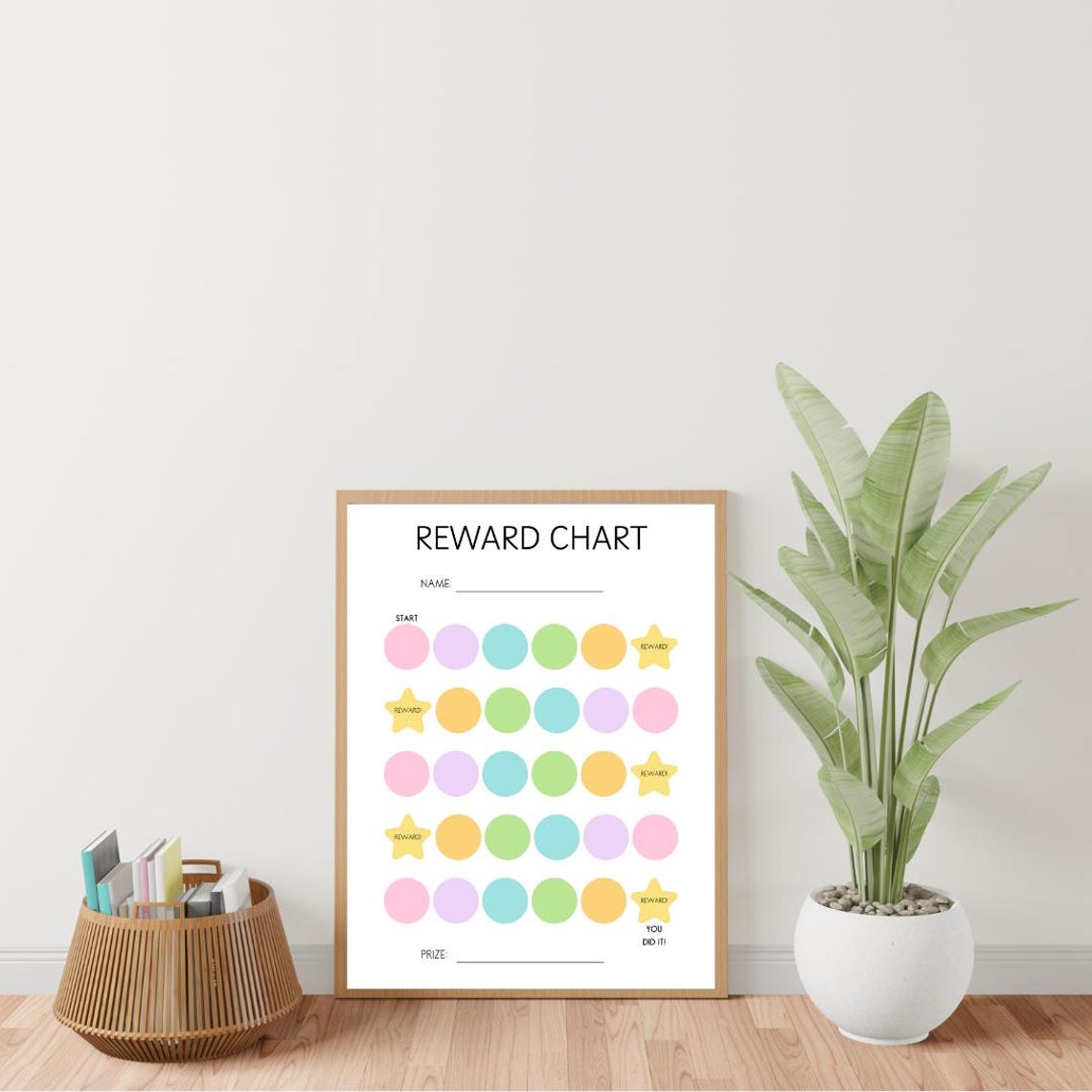 Kids Reward Chart Rainbow Pastel Star Milestone Tracker Chore Poster - Image 3