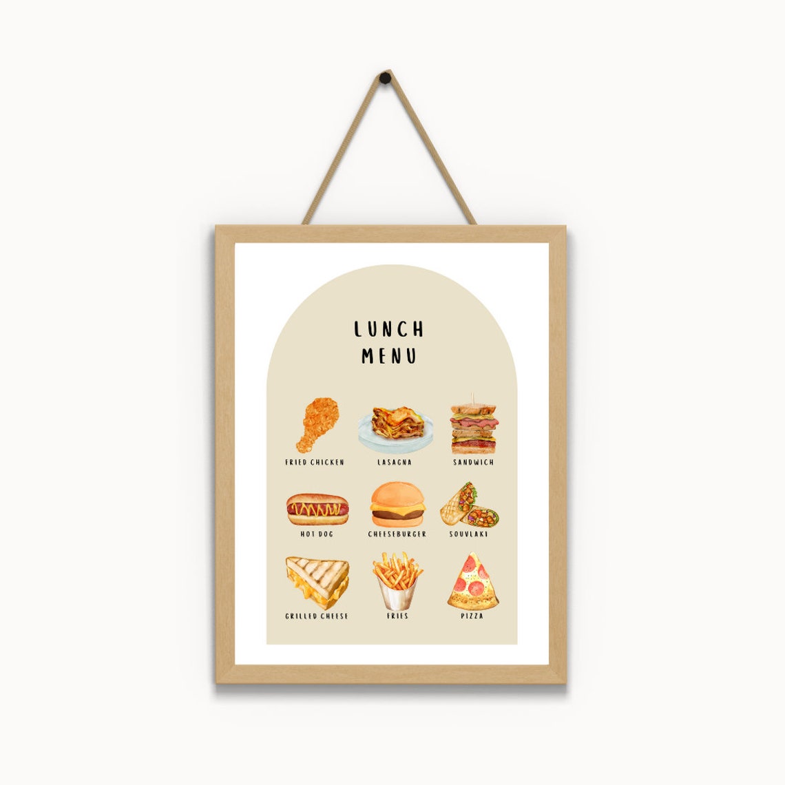 Kids Lunch Menu Pretend Play Poster for Play Kitchen and Diner Decor - Image 3