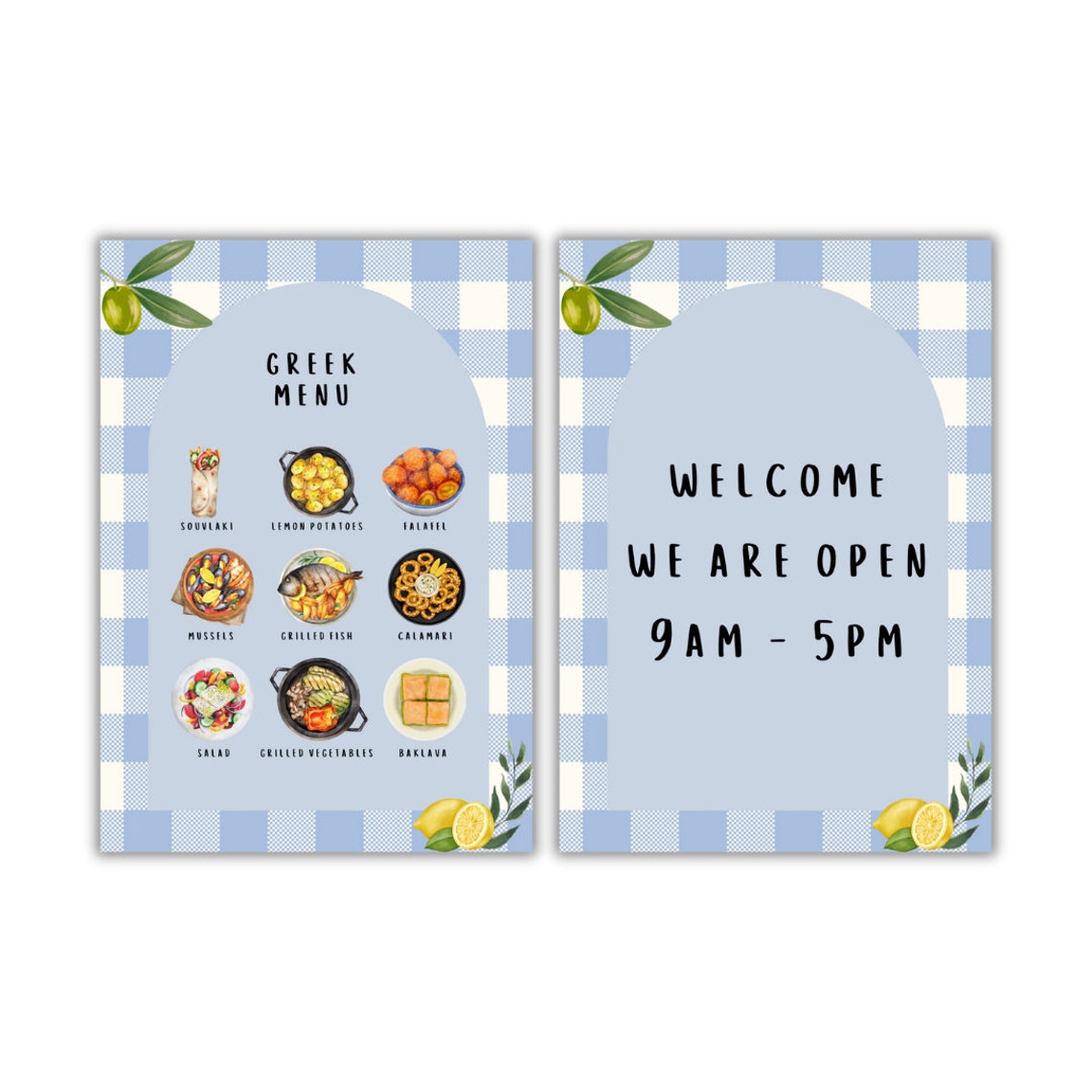 World Menu Four Pack Poster for Kids Play Kitchen Pretend Play - Image 4
