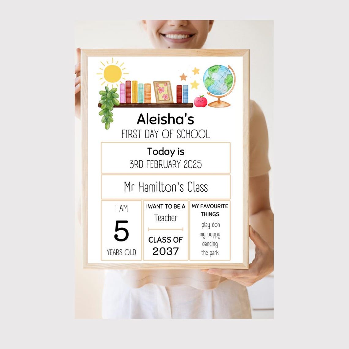 Editable First Day Of School Sign Back To School Sign Last Day Of School Sign First Day Of Kindergarten Sign First Day Of Preschool Sign - Image 4