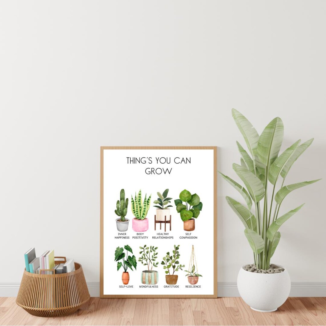 Things You Can Grow Watercolor Plant Mindfulness Self Love Poster - Image 4